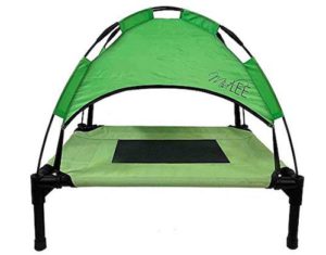 Midlee Outdoor Elevated Dog Cot with Canopy