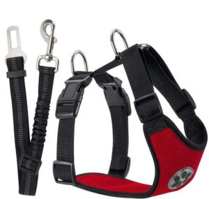 SlowTon Dog Car Harness Plus Connector Strap